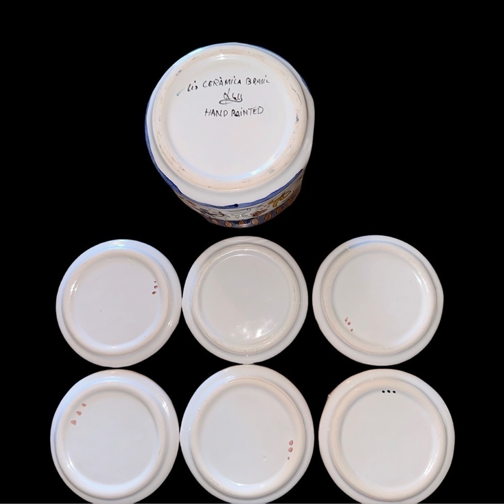 LIS CERAMICA ARARUAMA COASTER SET - Picture 3 of 4